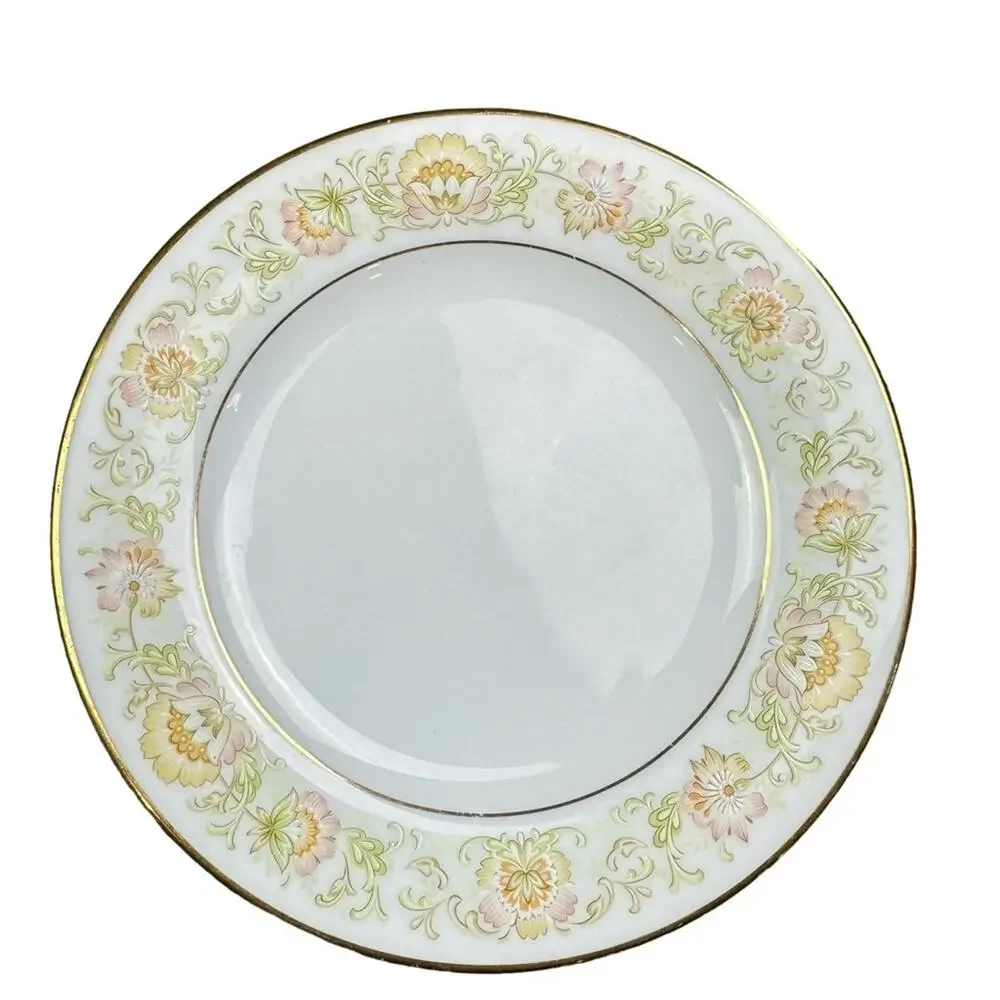 Noritake Japan May Garden 2355 Bread Butter Plate Set of 3 Floral Gold Trim 6